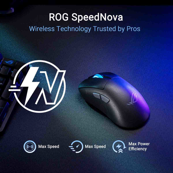 ASUS myš ROG Keris II Ace, bezdrátová herní myš, černá