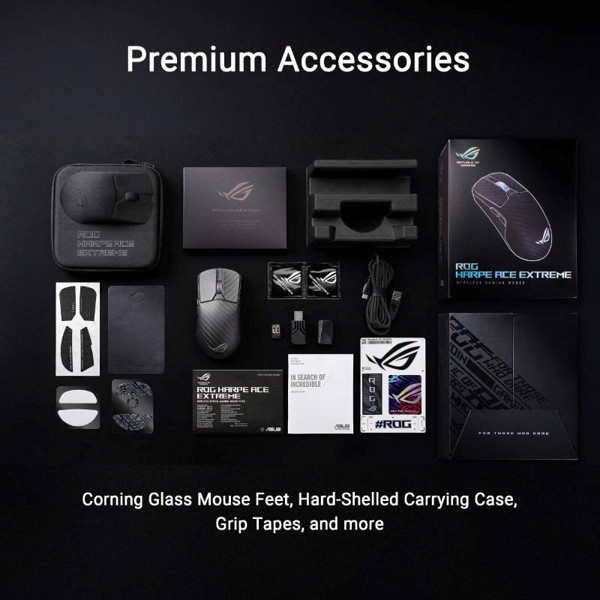 ASUS Herní myš ROG Harpe Ace Extreme, Bezdrátová BT, RF 2.4GHz, černá