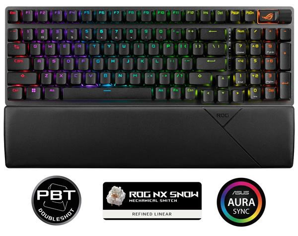 ASUS klávesnice ROG Strix Scope II 96 Wireless (ROG NX Snow) - CZ/SK